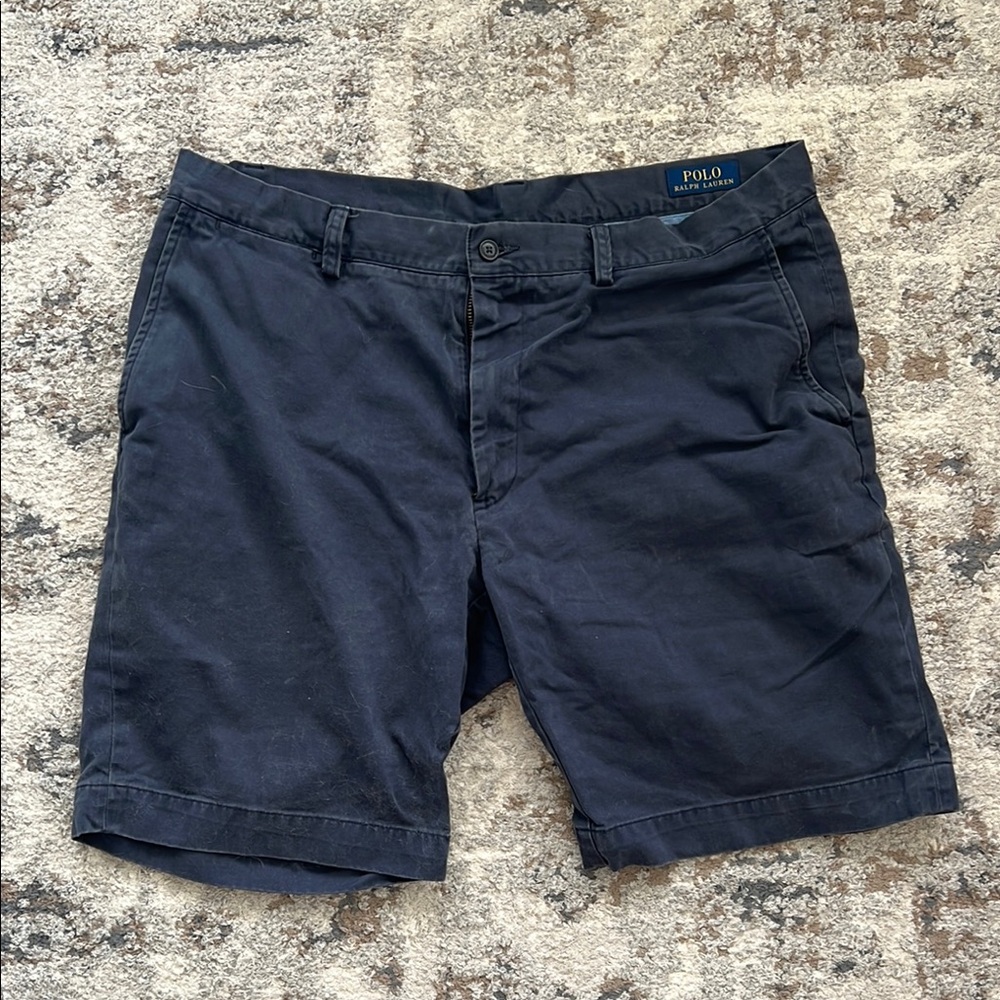 Polo by Ralph Lauren Men's Dark Blue Flat Front Shorts